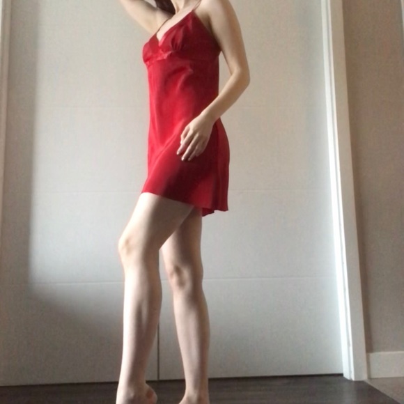 Red Vintage Victoria’s Secret Slip Dress - Picture 2 of 4